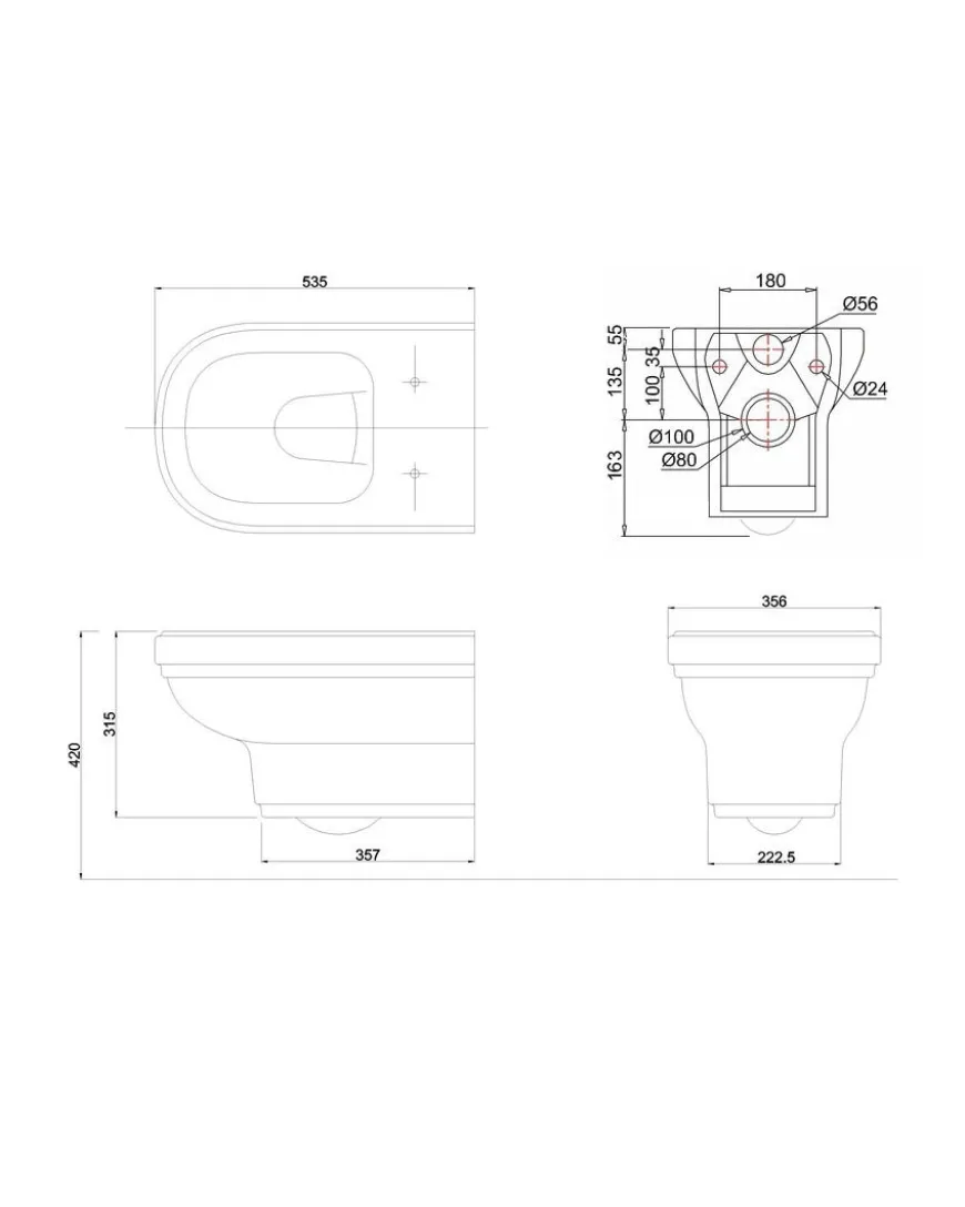 WC - Riviera vägghängd toalett