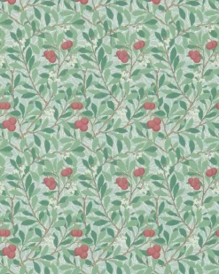 William Morris & Co. Tapet - Arbutus Thyme/Coral