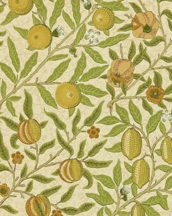 William Morris & Co. Tapet - Fruit Lime Green/Tan