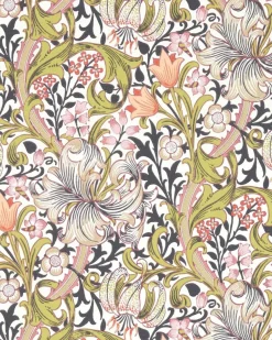 William Morris & Co. Tapet - Golden Lily Espresso