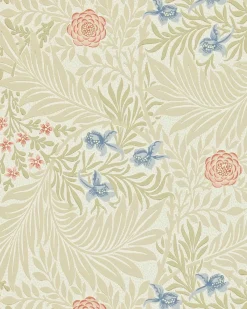 William Morris & Co. Tapet - Larkspur Manilla/Old Rose