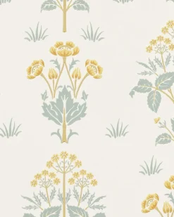 William Morris & Co. Tapet - Meadow Sweet Gold/Slate