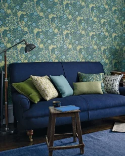 William Morris & Co. Tapet - Morris Seaweed Cobalt/Thyme