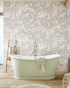 William Morris & Co. Tapet - Pure Bachelor´s Button Linen/Coral