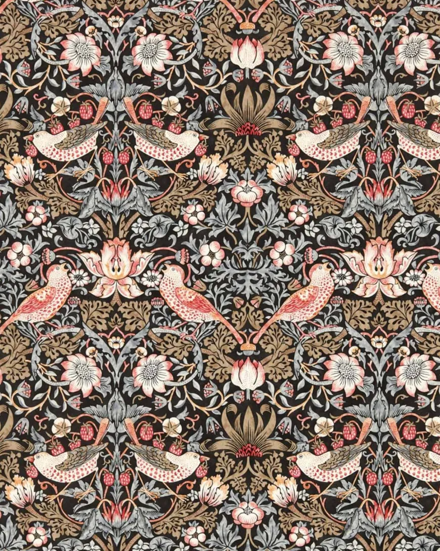 William Morris & Co. Tapet - Strawberry Thief Old fashioned